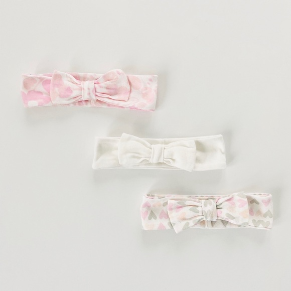 Hearts and Floral Baby Headbands - Picture 2 of 3